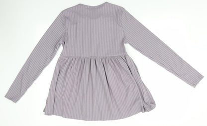 Boohoo Womens Purple   Basic Blouse Size 10