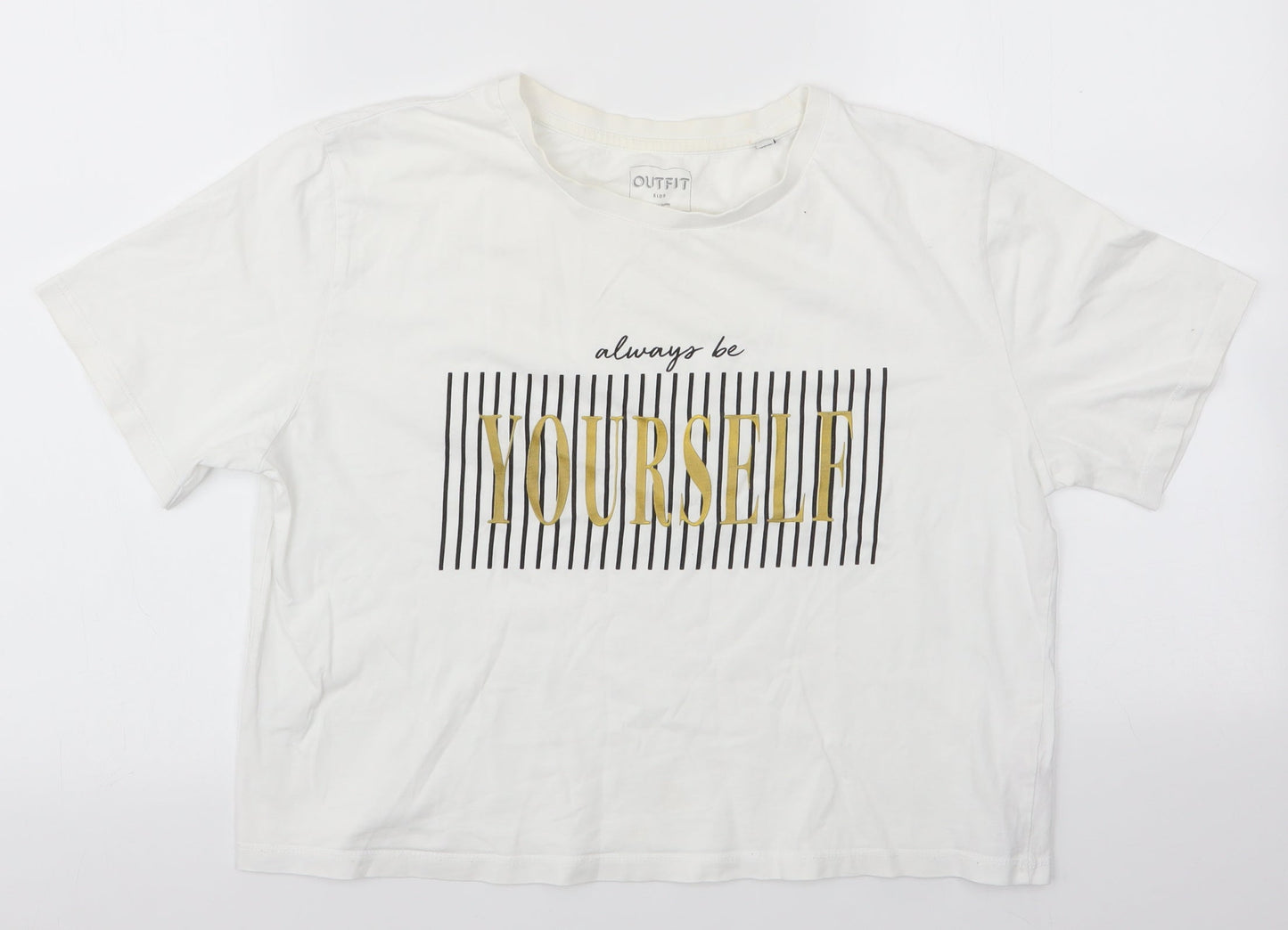 Outfit Girls White   Basic T-Shirt Size 12 Years