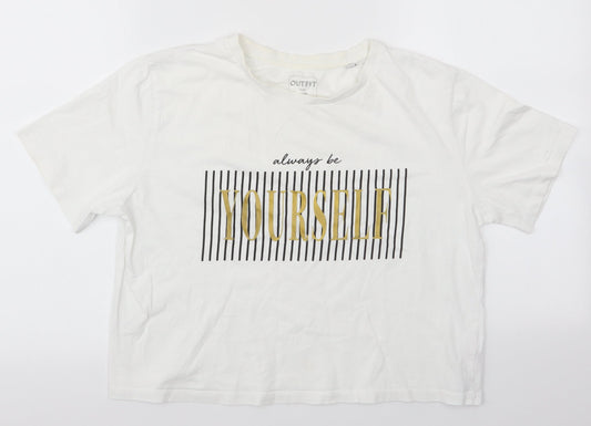Outfit Girls White   Basic T-Shirt Size 12 Years