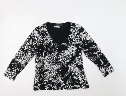 Mexx Womens Black Floral  Basic Blouse Size M