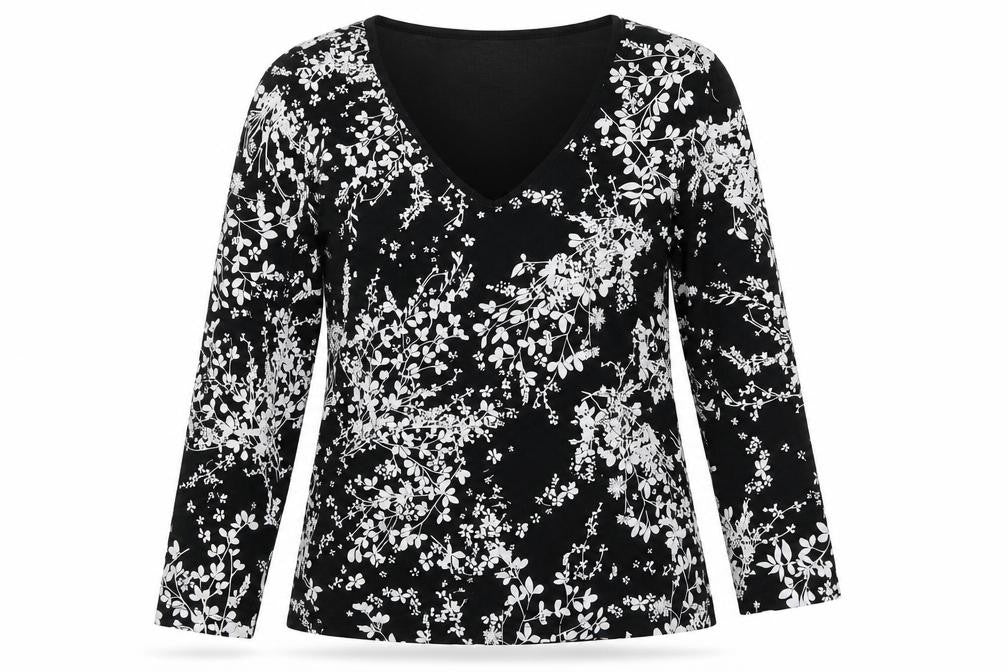 Mexx Womens Black Floral  Basic Blouse Size M