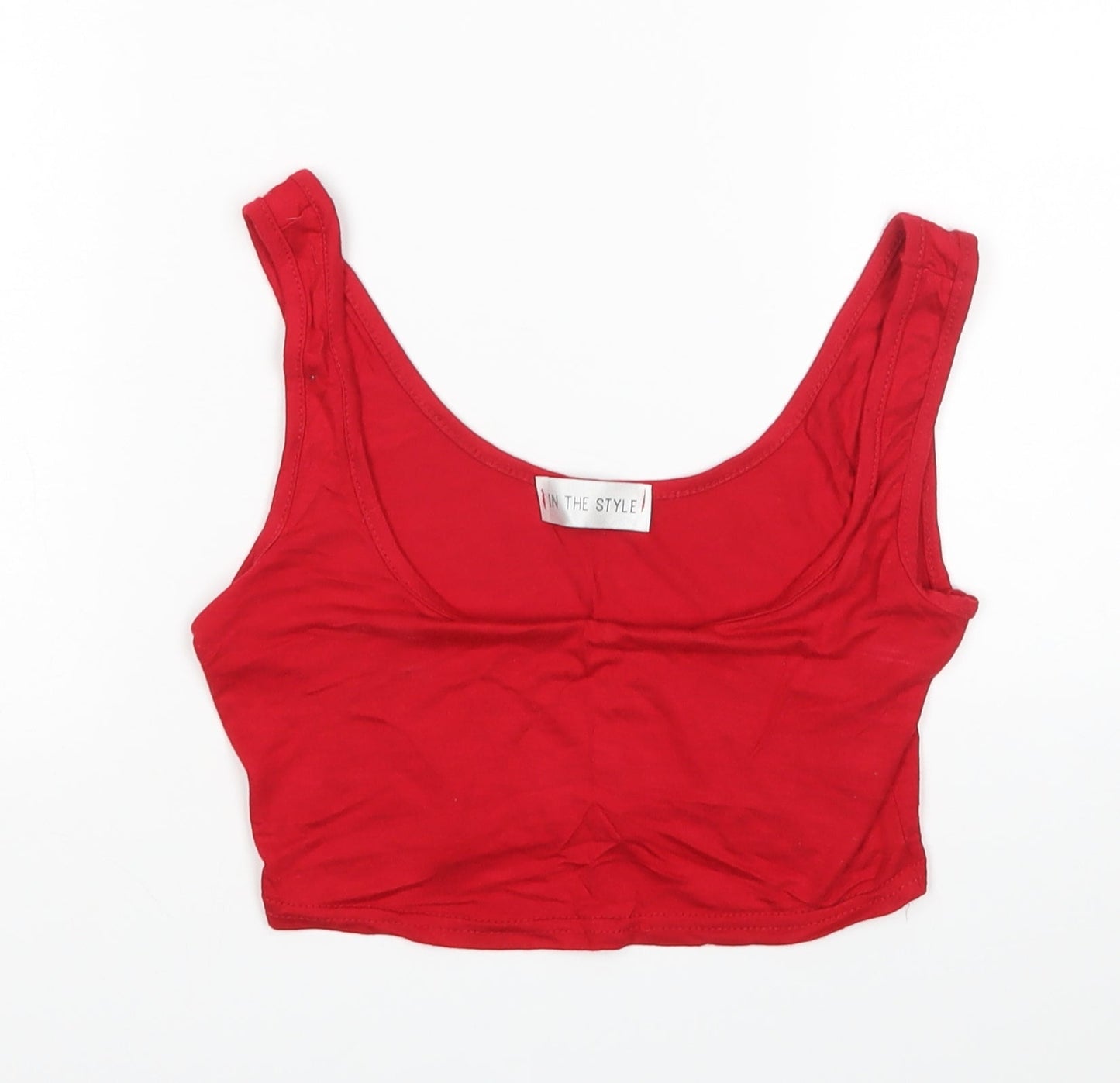 In the Style Womens Red   Cropped Tank Size 8