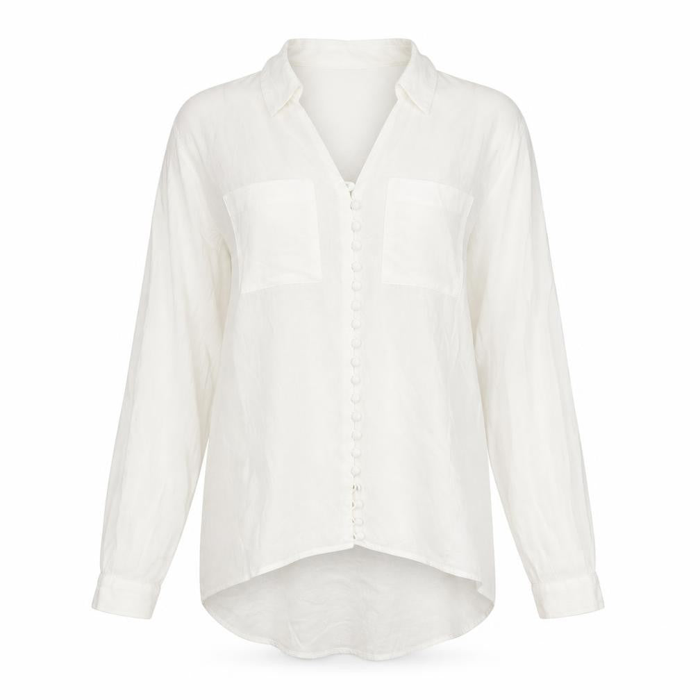 Somerset Womens White   Basic Button-Up Size 8