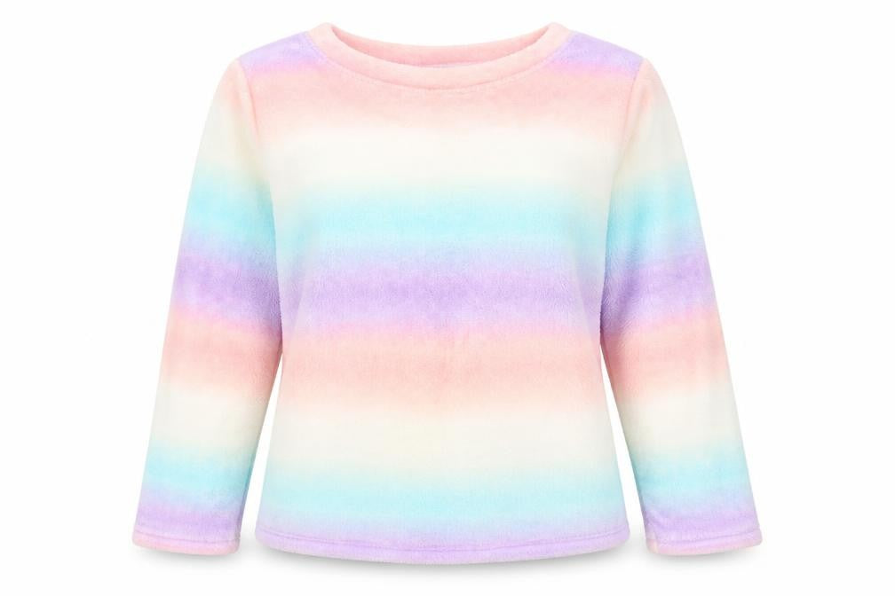 JUST LIKE YOU Womens Multicoloured Striped  Pullover Sweatshirt Size M