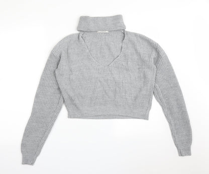 Glamorous Womens Grey   Pullover Sweatshirt Size S