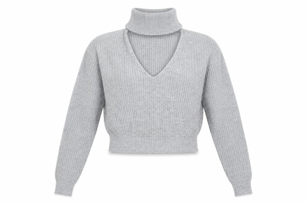 GLAMOUROUS Womens Grey   Pullover Sweatshirt Size S