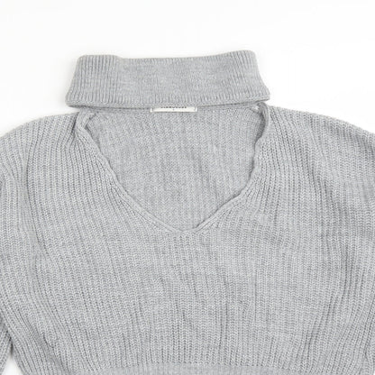 Glamorous Womens Grey   Pullover Sweatshirt Size S