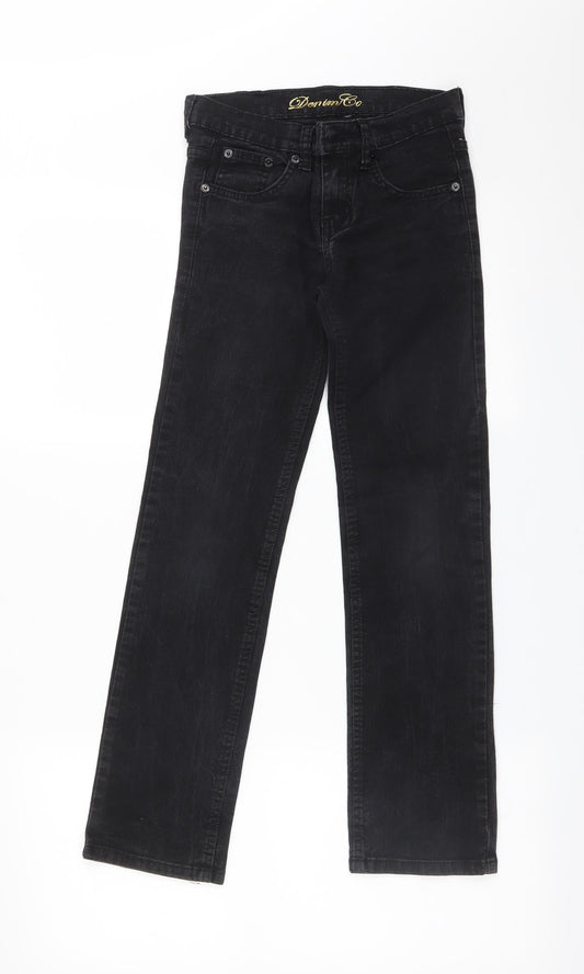 YD Girls Black   Straight Jeans Size 10-11 Years