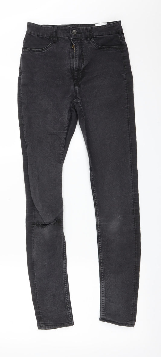 H&M Womens Black   Jegging Jeans Size 8 L28 in