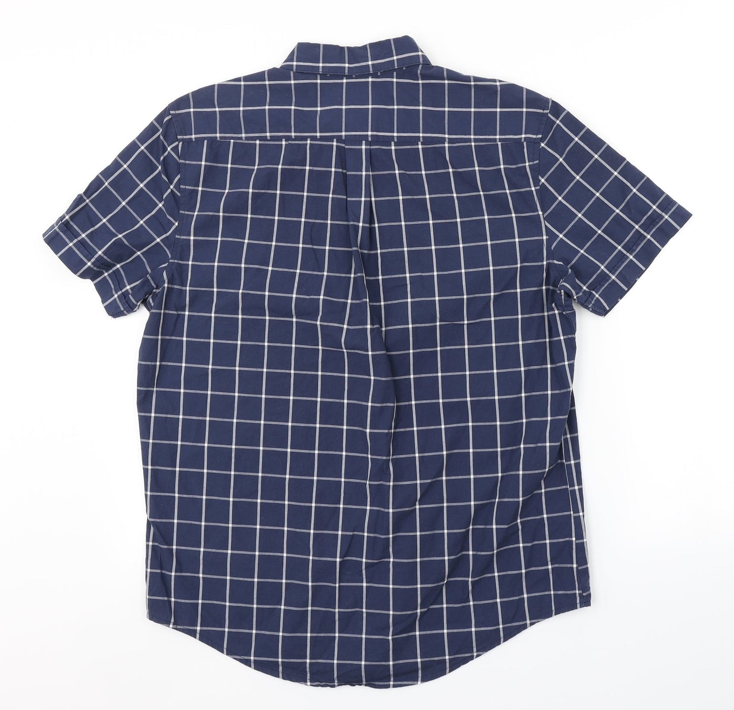 NEXT Mens Blue Check   Button-Up Size M