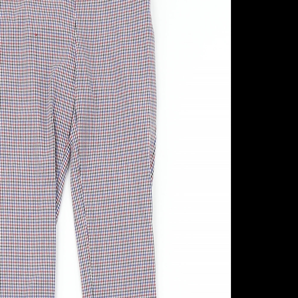 Stradivarius Womens Multicoloured Check  Trousers  Size 6 L28 in