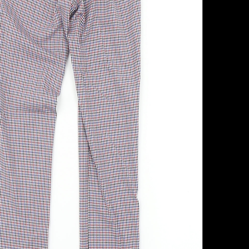 Stradivarius Womens Multicoloured Check  Trousers  Size 6 L28 in