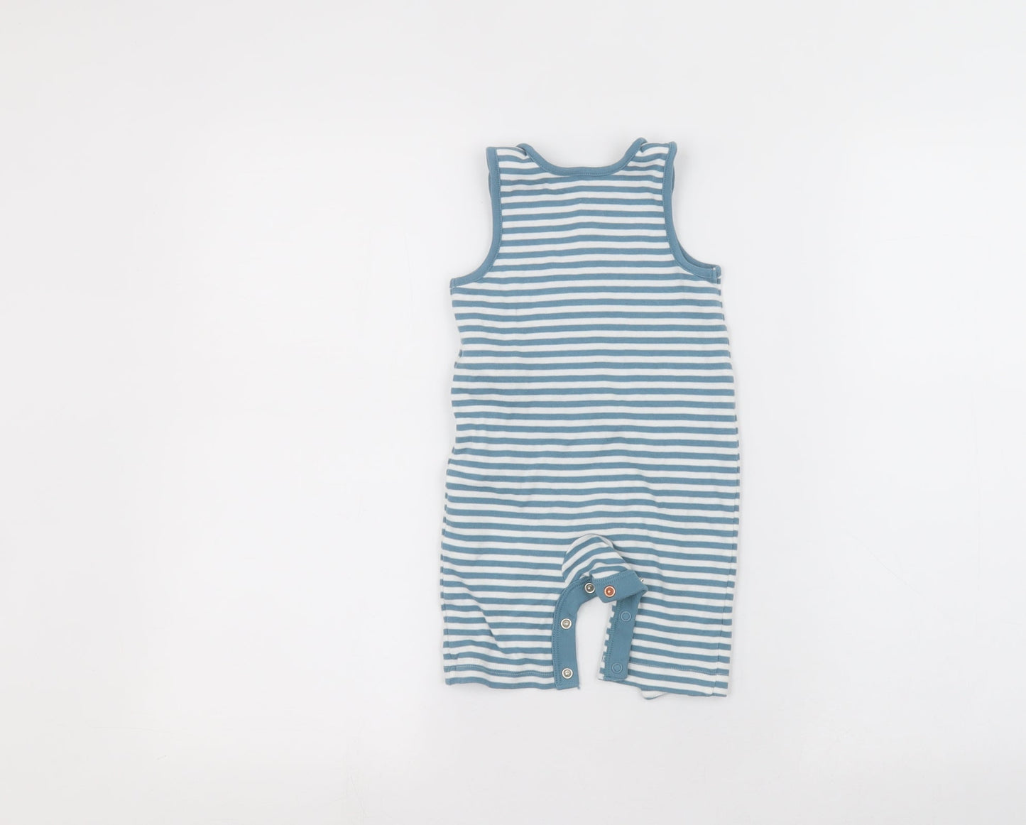 Marks and Spencer Baby White Striped  Coverall One-Piece Size 6-9 Months