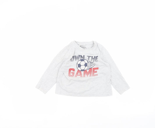 Primark Boys Grey   Basic T-Shirt Size 2-3 Years