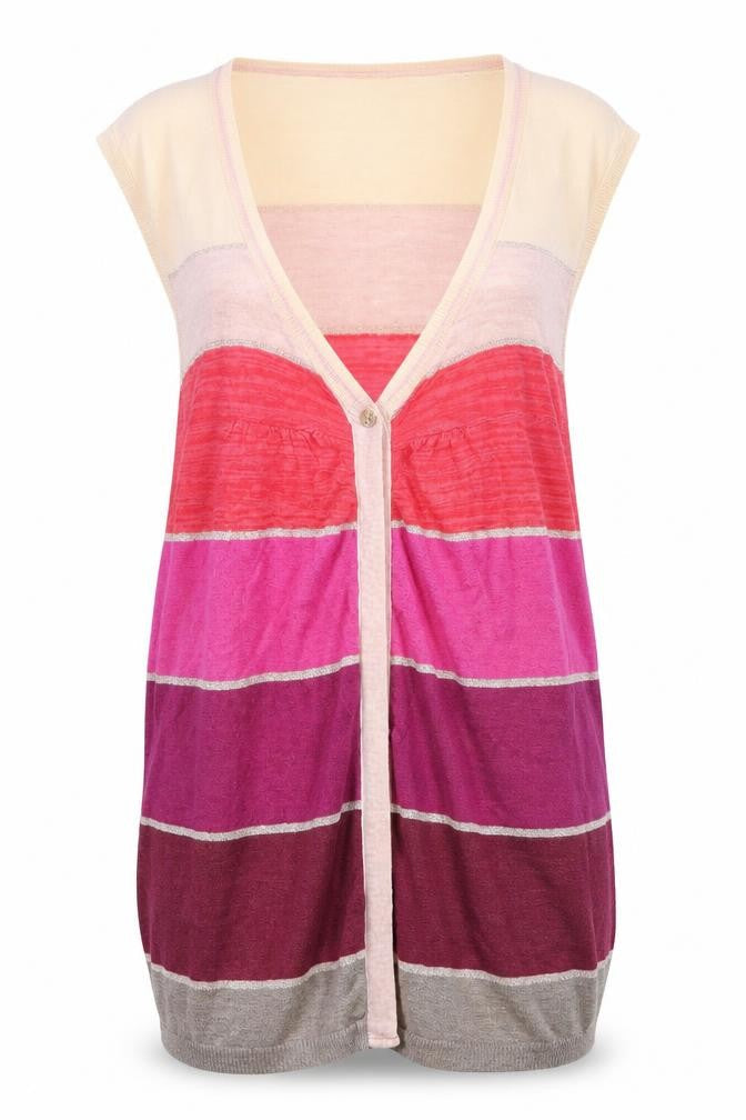 kooka' Womens Multicoloured Striped  Cardigan Jumper Size 4