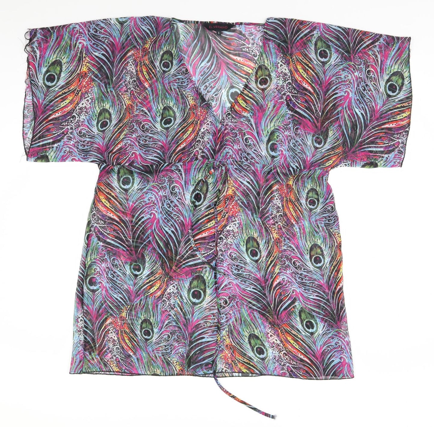 El Verano Womens Multicoloured Floral  Basic Blouse Size S