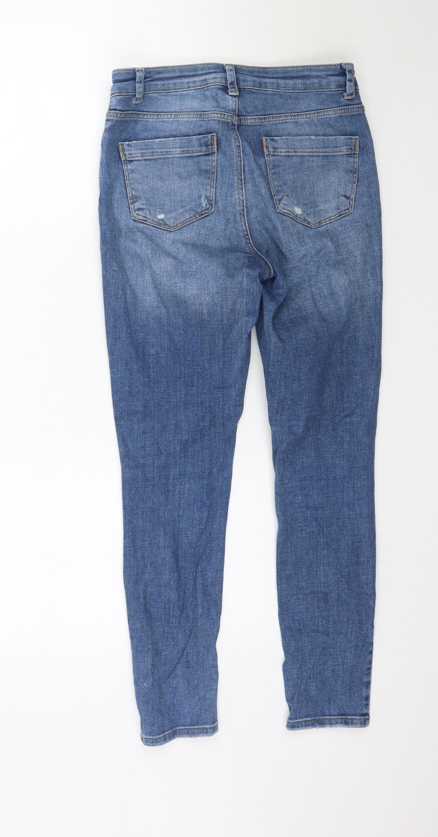 Topshop Womens Blue  Denim Skinny Jeans Size 28 in L27 in