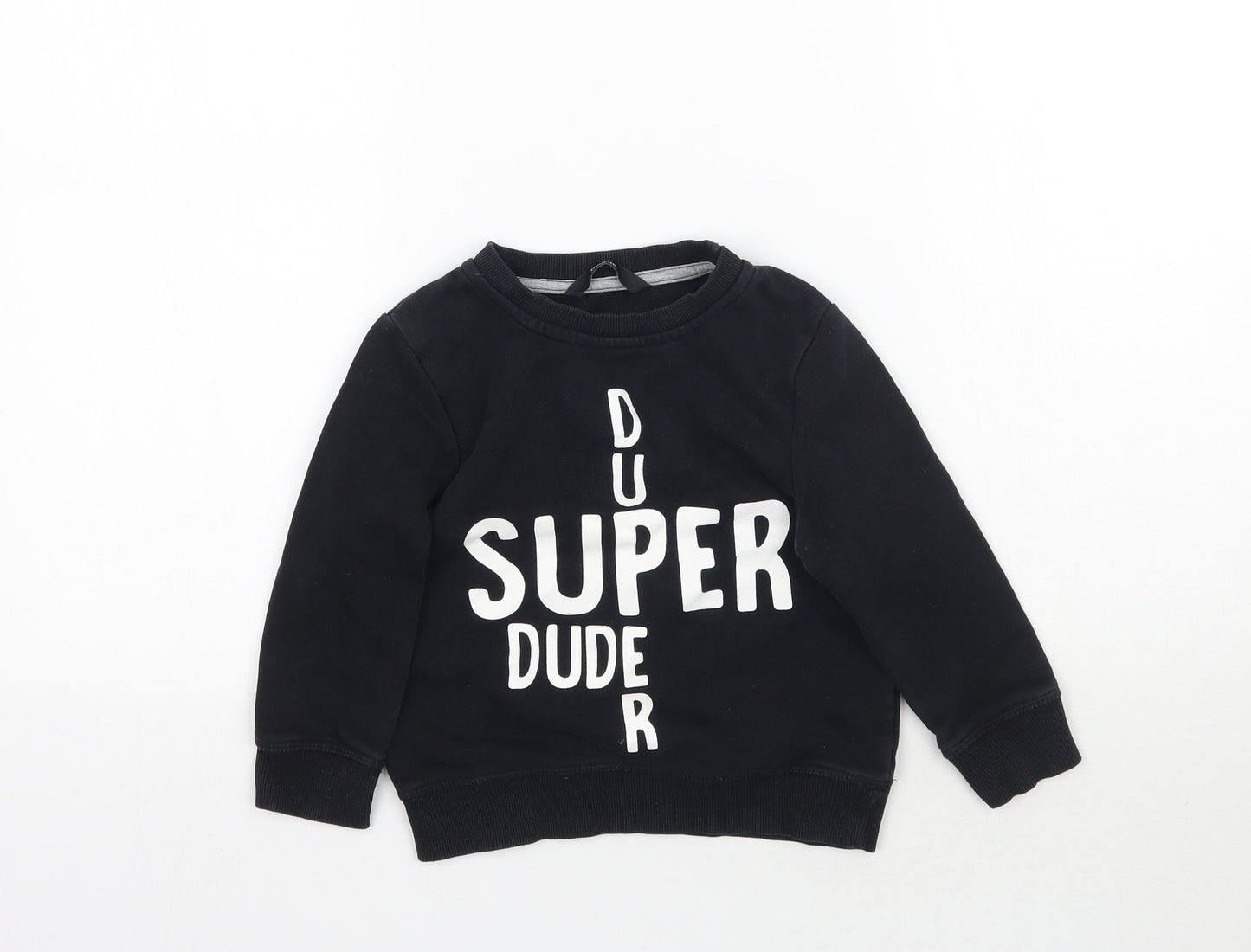George Boys Black   Pullover Sweatshirt Size 2-3 Years  - Super duper dude