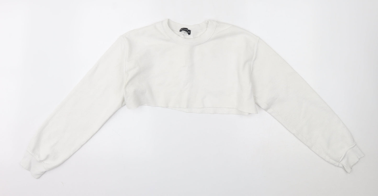 PRETTYLITTLETHING Womens White   Pullover Jumper Size S