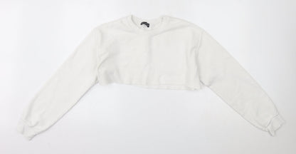 PRETTYLITTLETHING Womens White   Pullover Jumper Size S