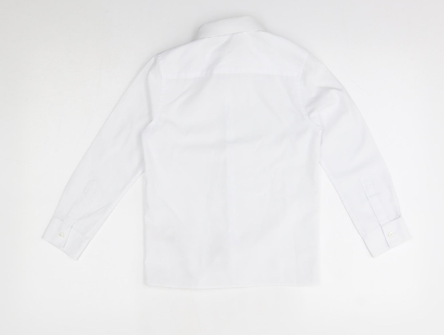 M&S Boys White   Basic Button-Up Size 8-9 Years