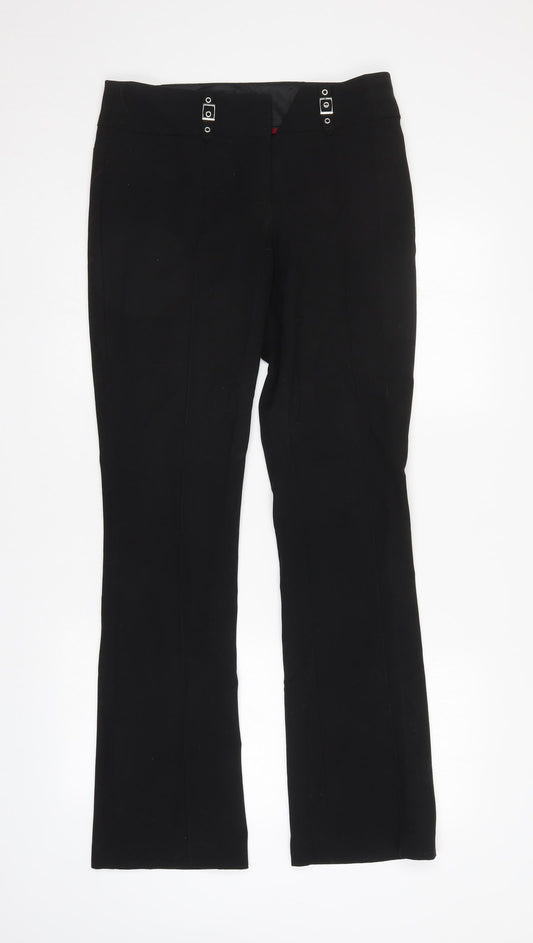 Next  Womens Black   Trousers  Size 10 L33 in