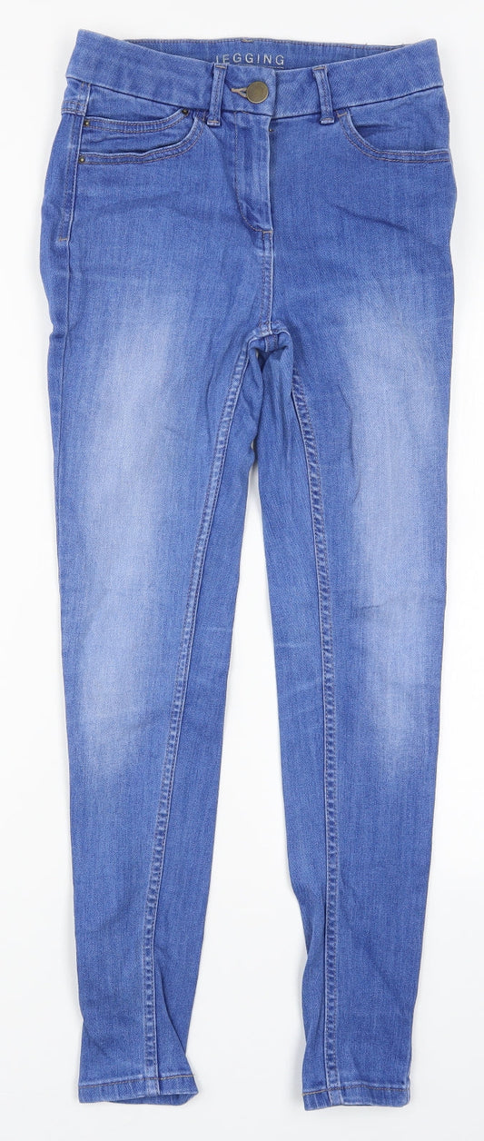 Marks and Spencer Womens Blue  Denim Skinny Jeans Size 8 L27 in