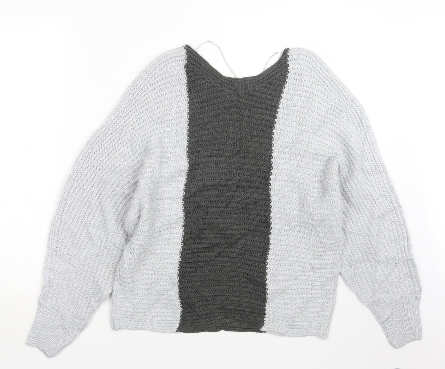 Jean Pascale Womens Grey  Knit Pullover Jumper Size S