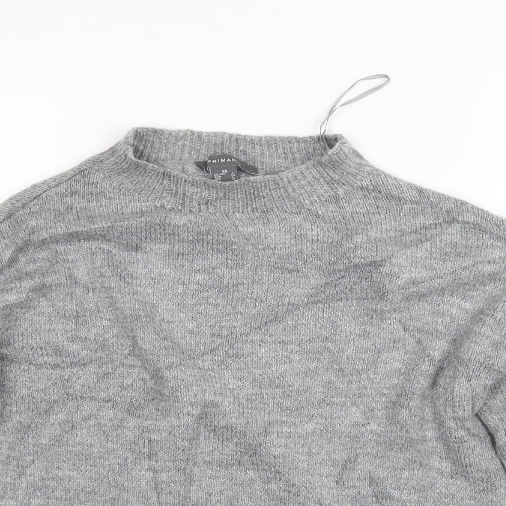 Primark Womens Grey  Knit Pullover Jumper Size 4