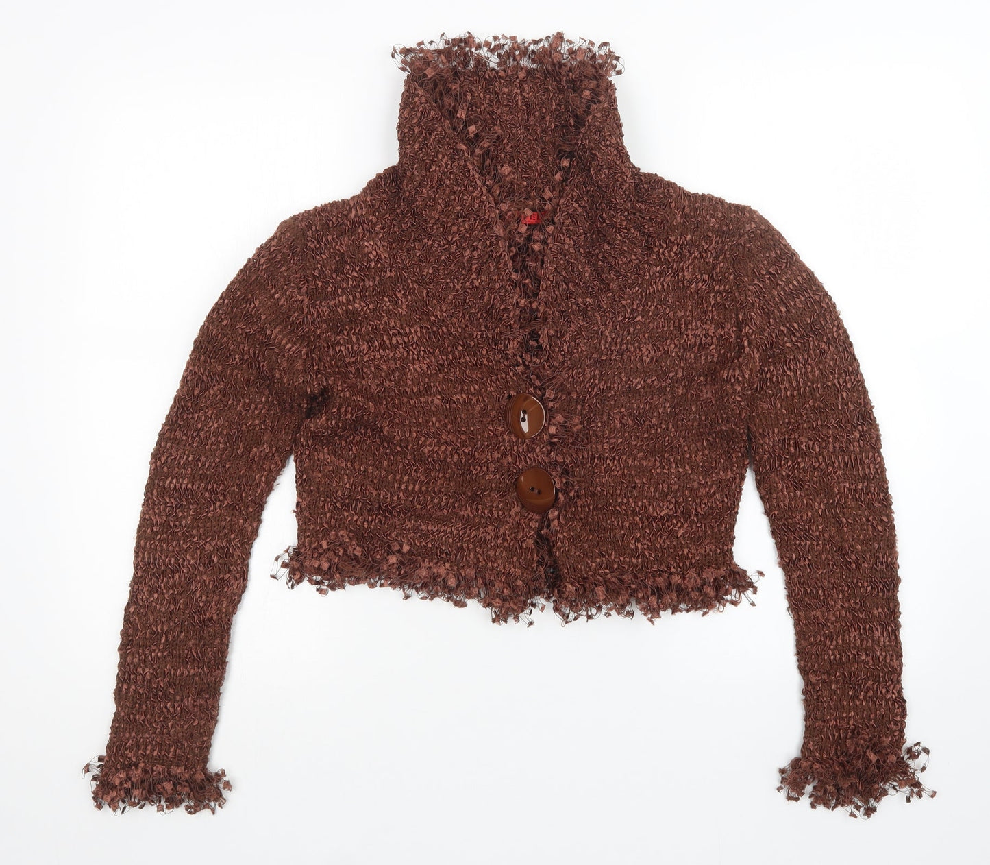 Xited Womens Brown  Knit Cardigan Jumper Size M