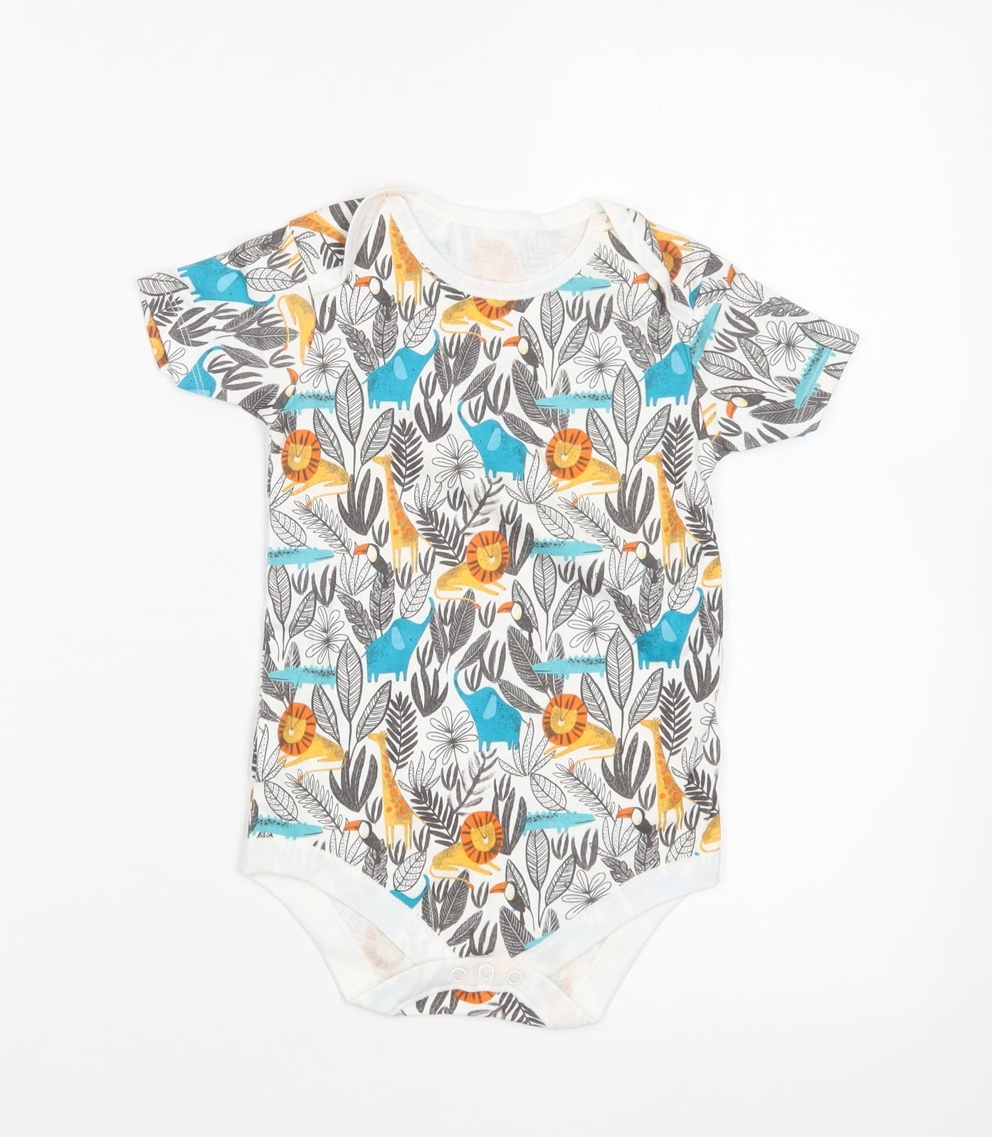 TU Boys White Geometric  Basic T-Shirt Size 2-3 Years