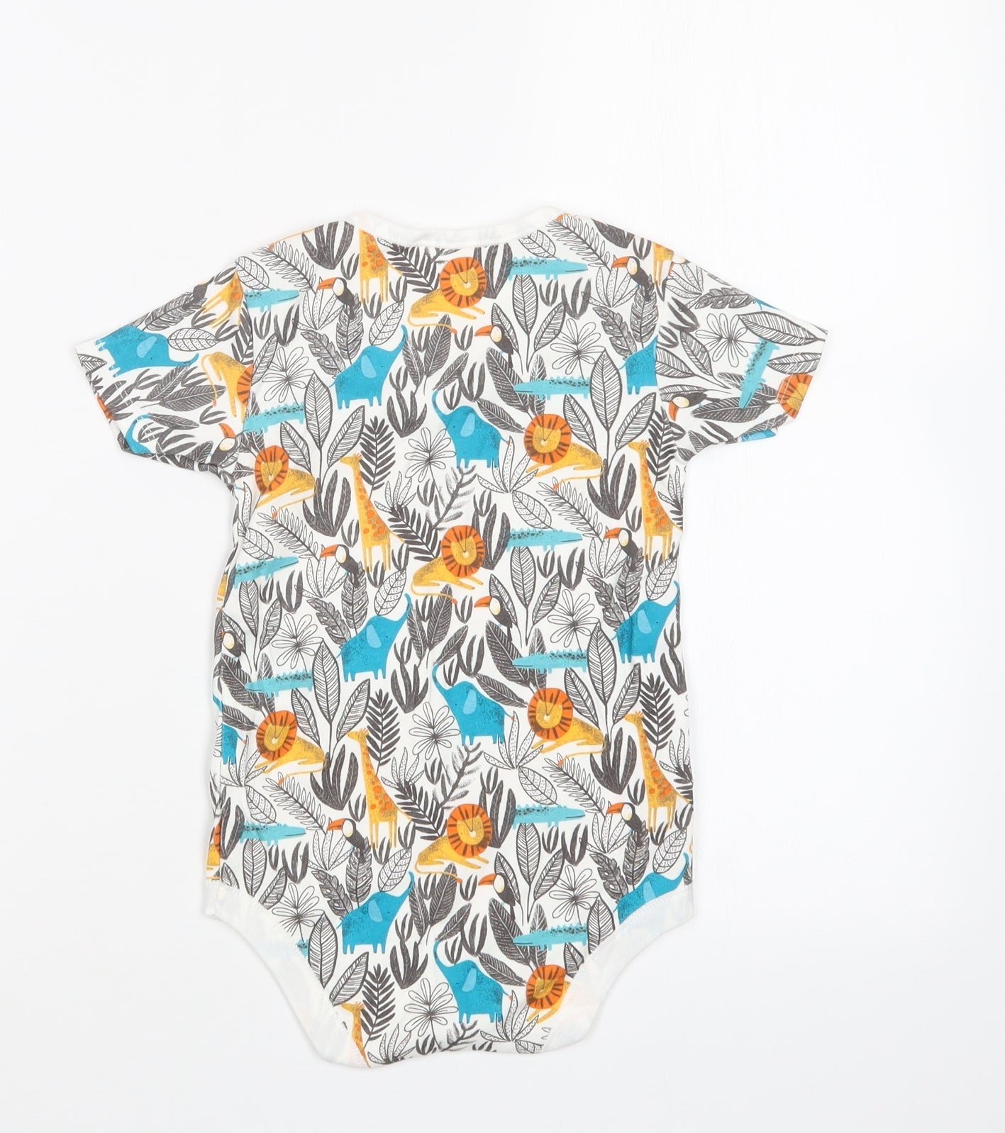 TU Boys White Geometric  Basic T-Shirt Size 2-3 Years