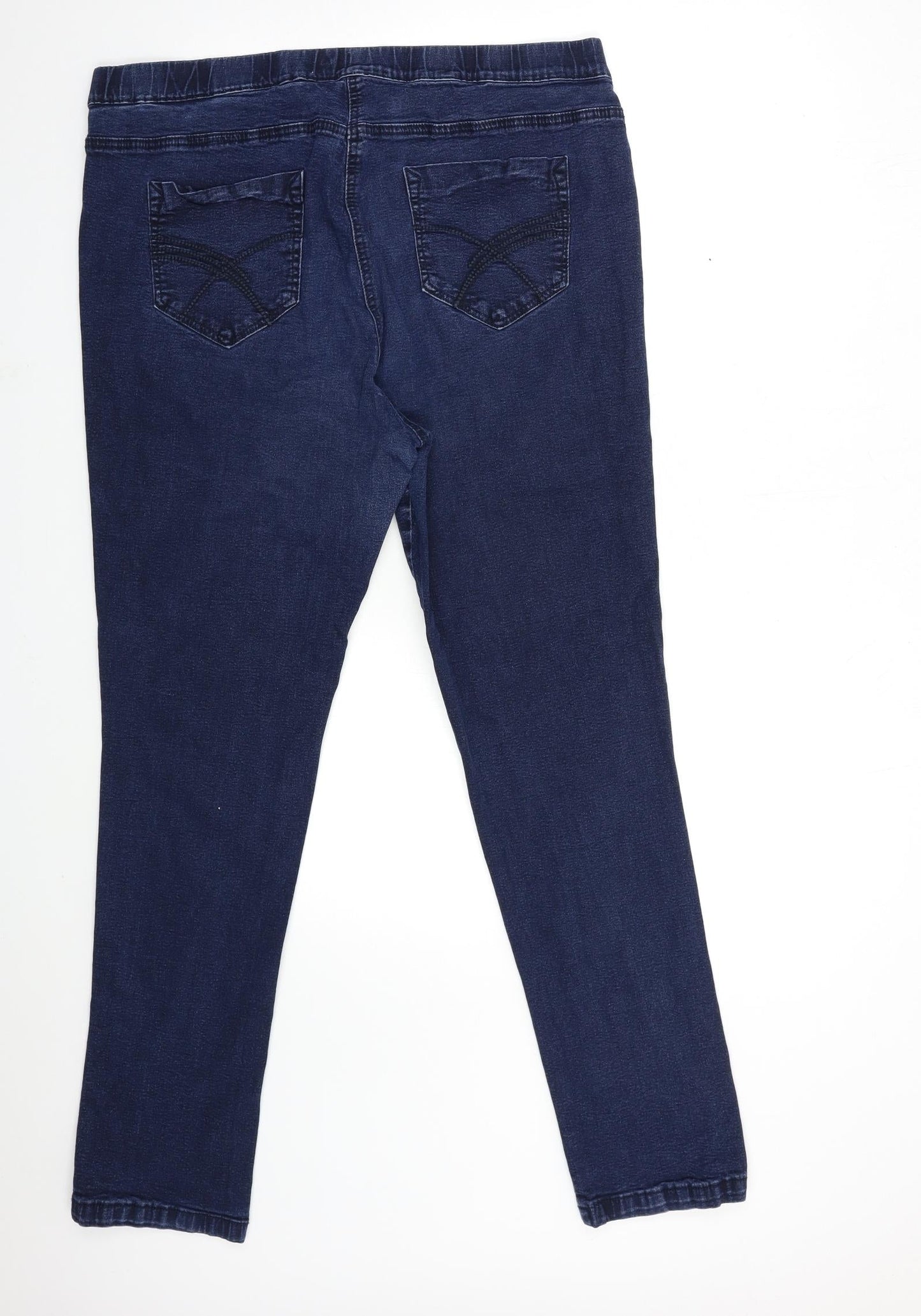 Preworn Womens Blue  Denim Jegging Jeans Size 38 in L31 in