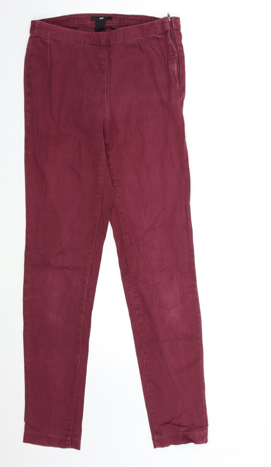 H&M Womens Red  Denim Skinny Jeans Size 26 in L29 in