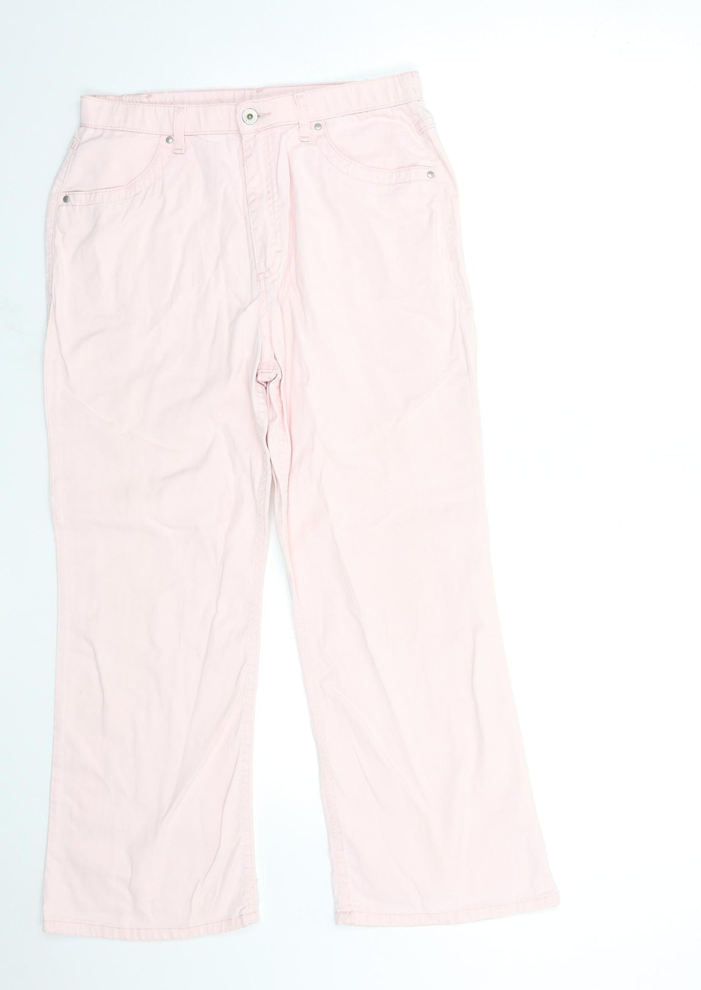 Preworn Womens Pink  Denim Straight Jeans Size 30 in L25 in