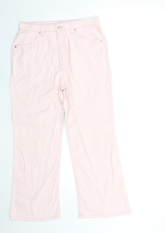 Preworn Womens Pink  Denim Straight Jeans Size 30 in L25 in