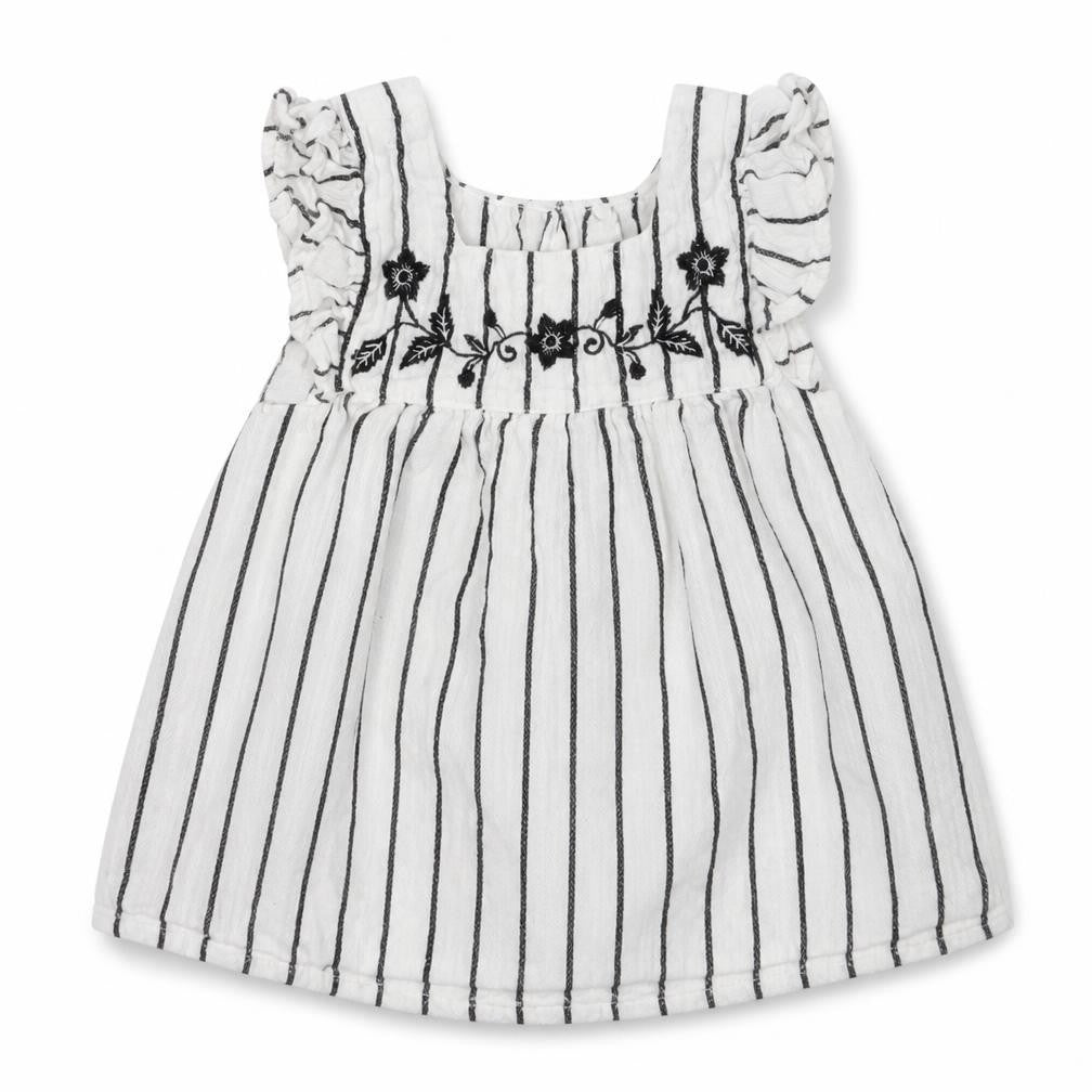 Primark Girls White Striped  A-Line  Size 12-18 Months