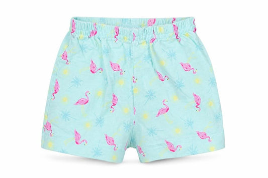 Matalan Girls Blue Geometric  Cropped Trousers Size 9 Months