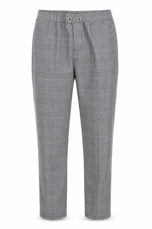 B33  Mens Grey Check  Trousers  Size 32 L29 in