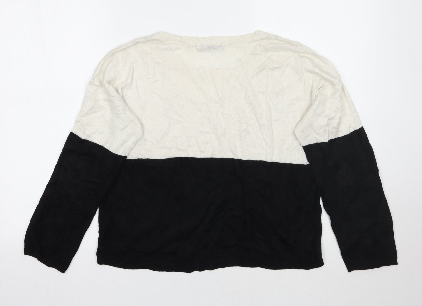 H&M Womens White   Pullover Jumper Size S