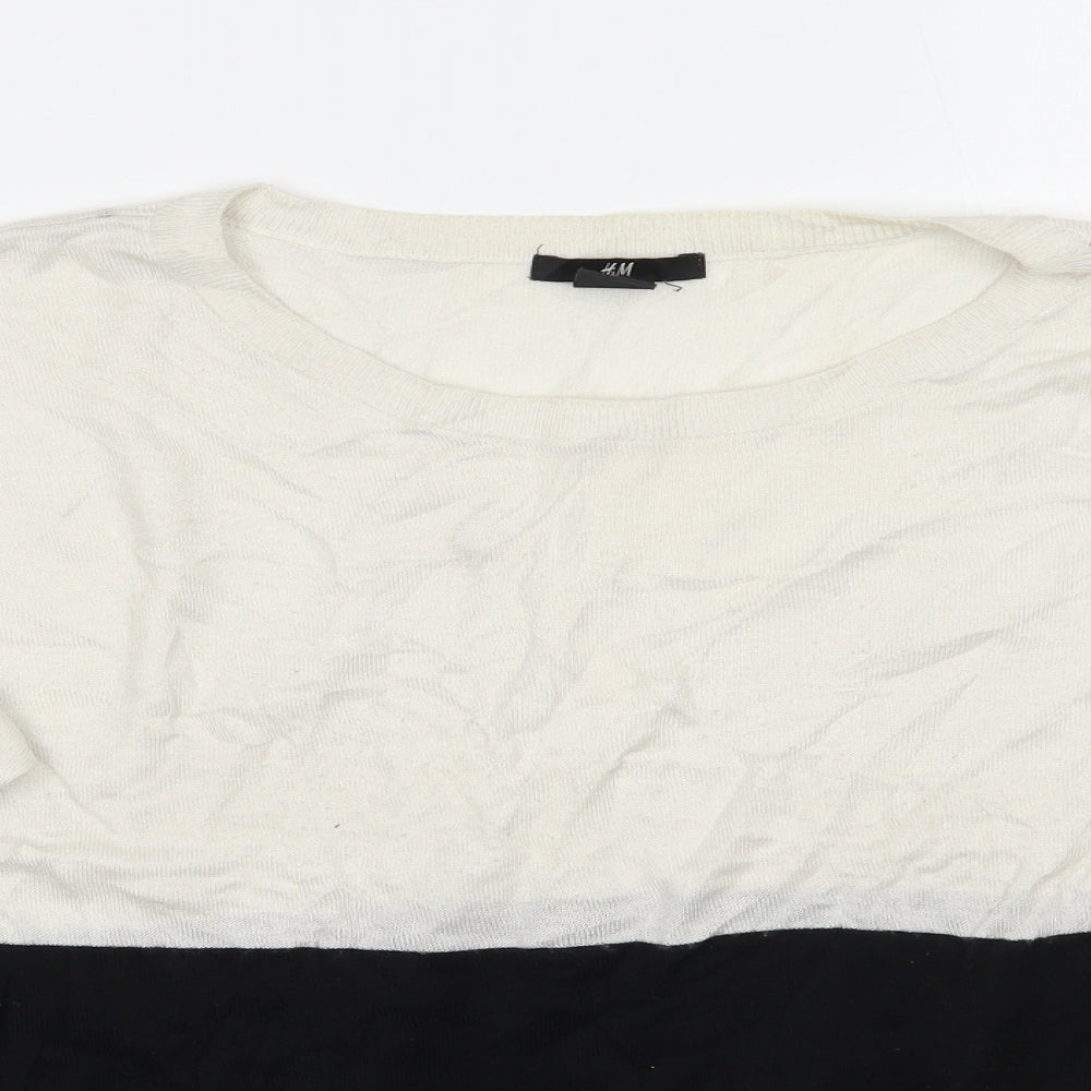 H&M Womens White   Pullover Jumper Size S