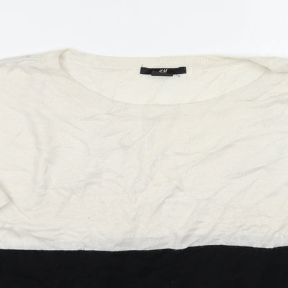 H&M Womens White   Pullover Jumper Size S