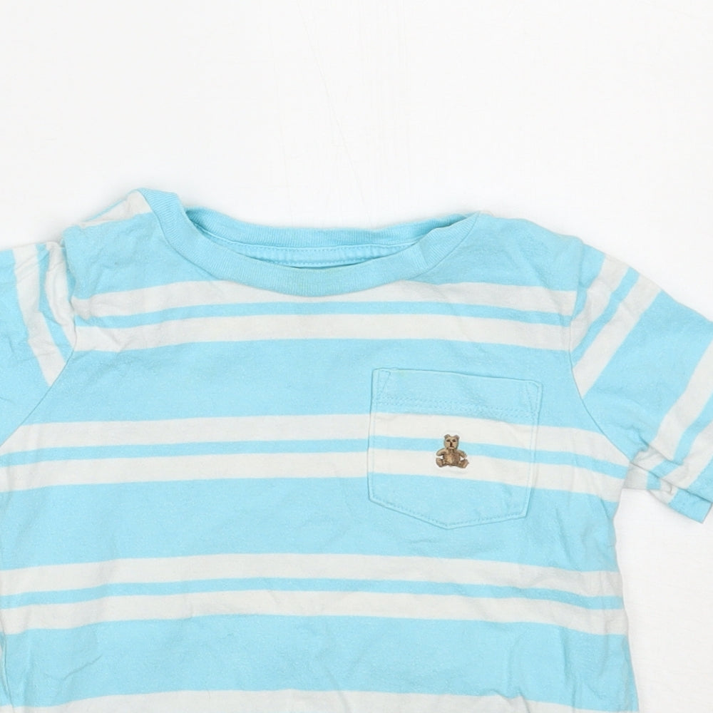 Gap Boys Blue Striped  Basic T-Shirt Size 2 Years