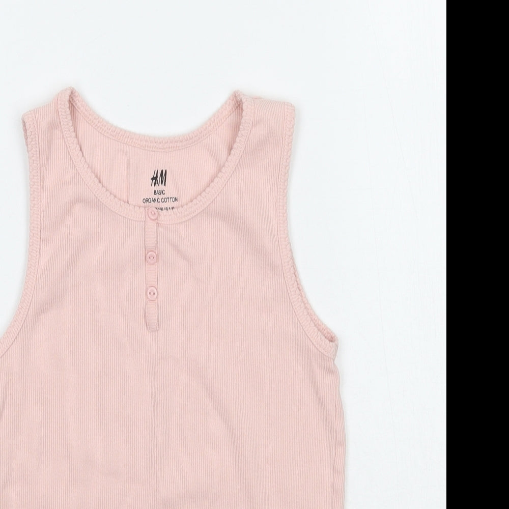H&M Girls Pink   Basic Tank Size 9 Years