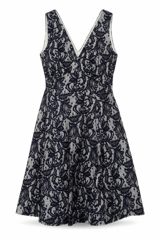 Wallis Womens Blue Floral  A-Line  Size 8