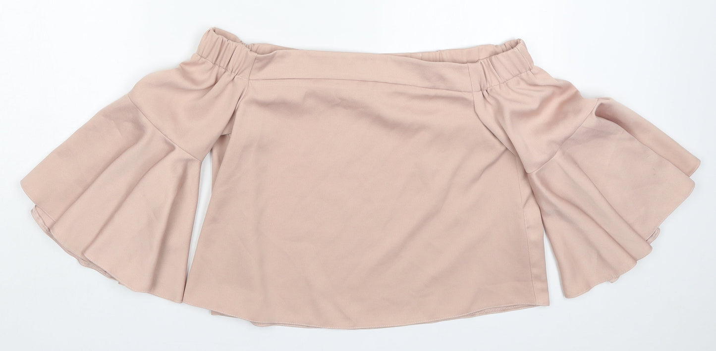 Topshop Womens Pink   Basic Blouse Size 8