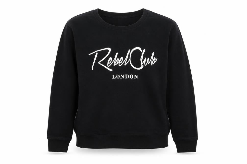 H&M Womens Black   Pullover Sweatshirt Size S  - Rebel Club