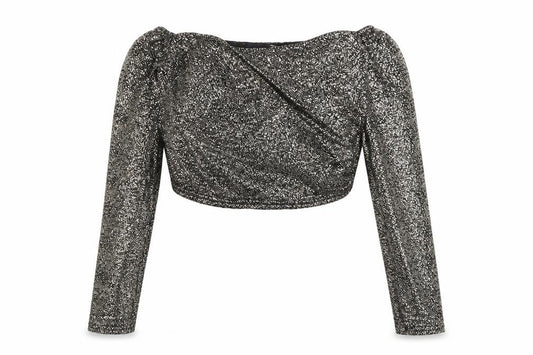 PRETTYLITTLETHING Womens Gold   Cropped T-Shirt Size 6