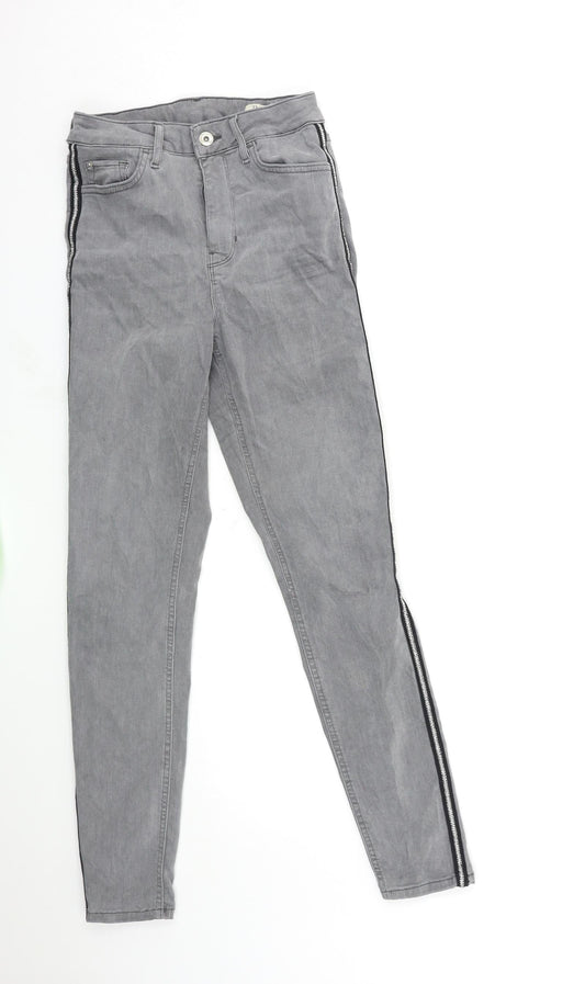 Marks and Spencer Womens Grey  Denim Skinny Jeans Size 8 L30 in