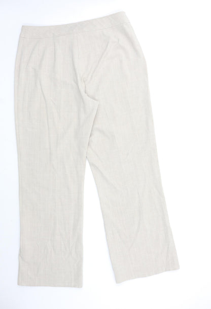 sarah hamilton Womens Beige   Trousers  Size 14 L29 in